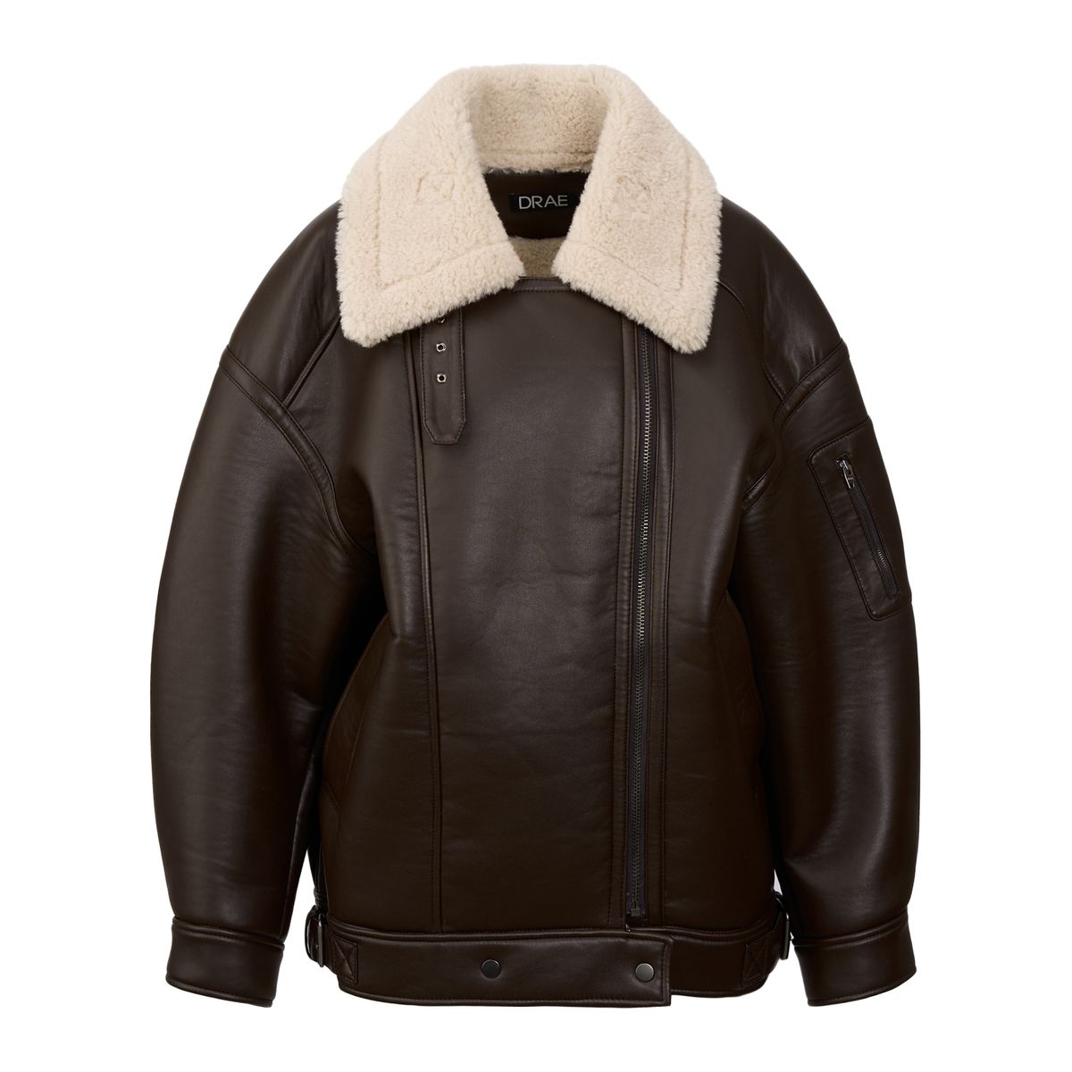 드레(DRAE) BALLOON SHEARLING JACKET_BROWN