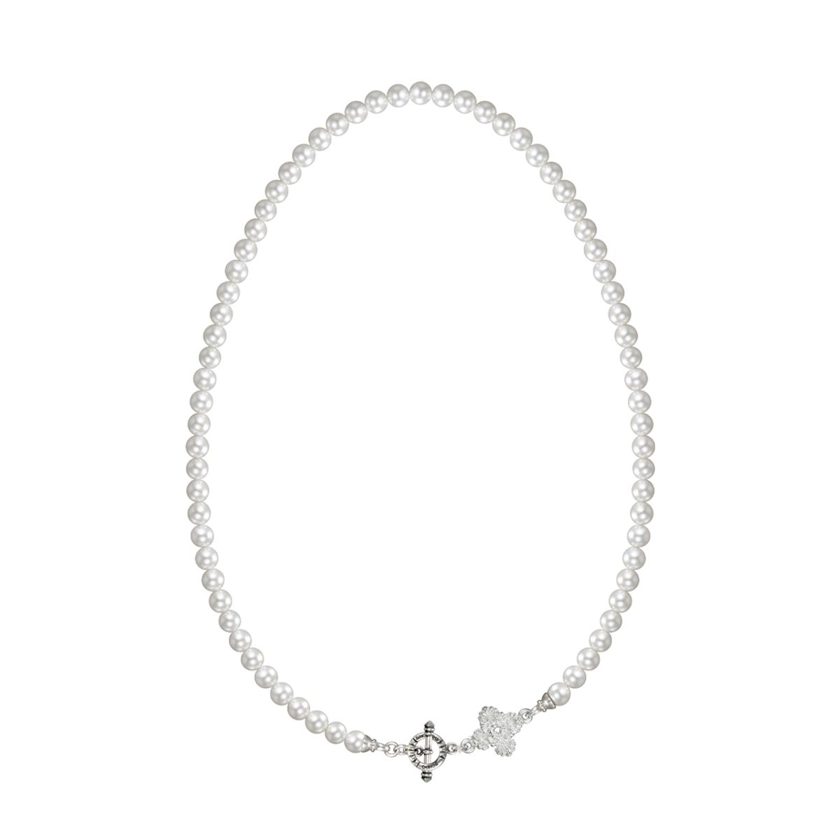 스쿠도(SCUDO) extrabold point shell plain pearl necklace