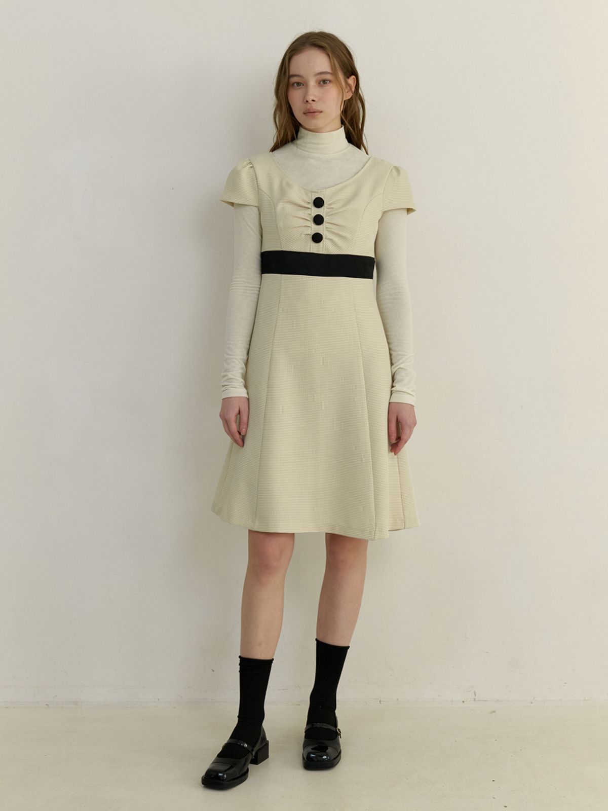 카인더베이비(KINDABABY) claire houndcheck onepiece - beige