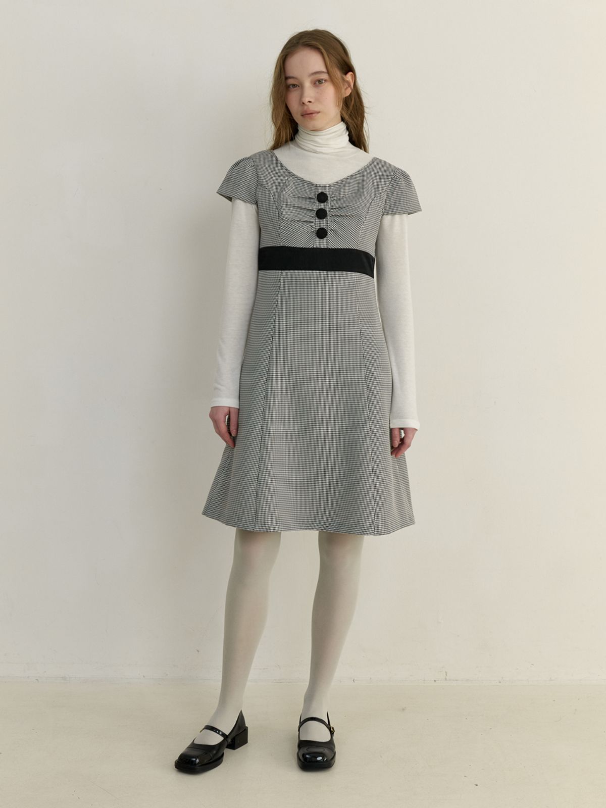 카인더베이비(KINDABABY) claire houndcheck onepiece - black