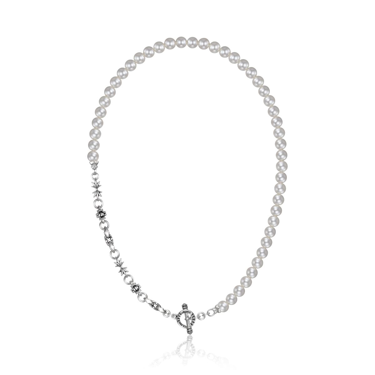 스쿠도(SCUDO) slim pearl 2way signature chain necklace [6mm]
