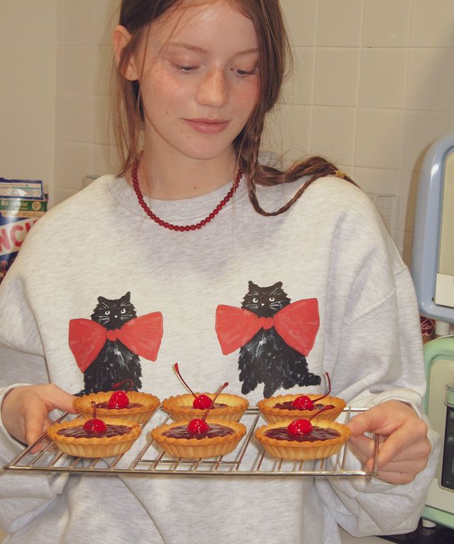 ★RONRON★RIBBON CATS SWEATSHIRTS★送料・関税込★ MUSINSA | RONRON RIBBON CATS SWEATSHIRTS WHITE MELANGE
