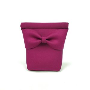 리본파우치- 버건디