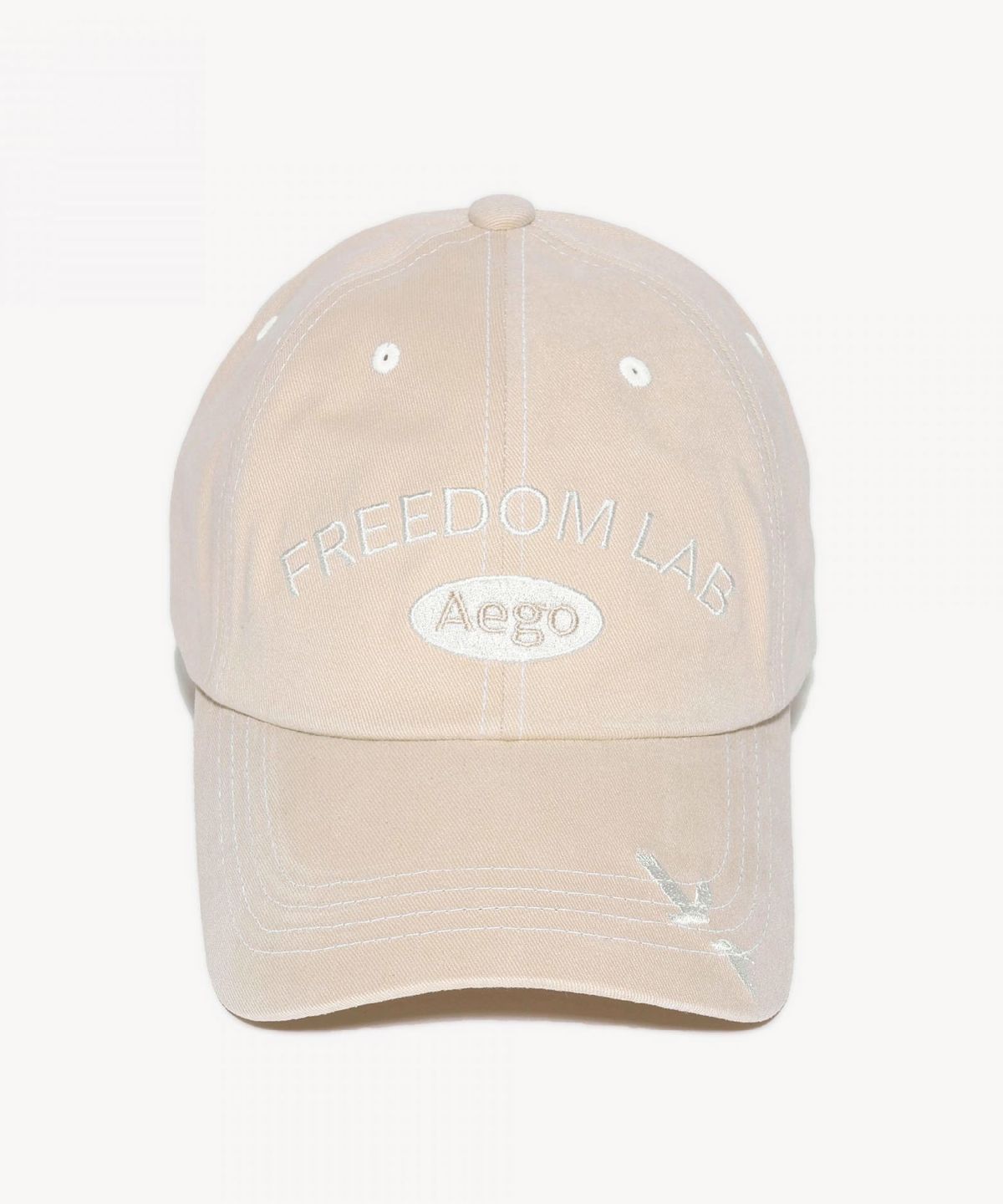 이고프리덤랩(AEGO FREEDOM LAB) 시그니처 로고 캡_아이보리