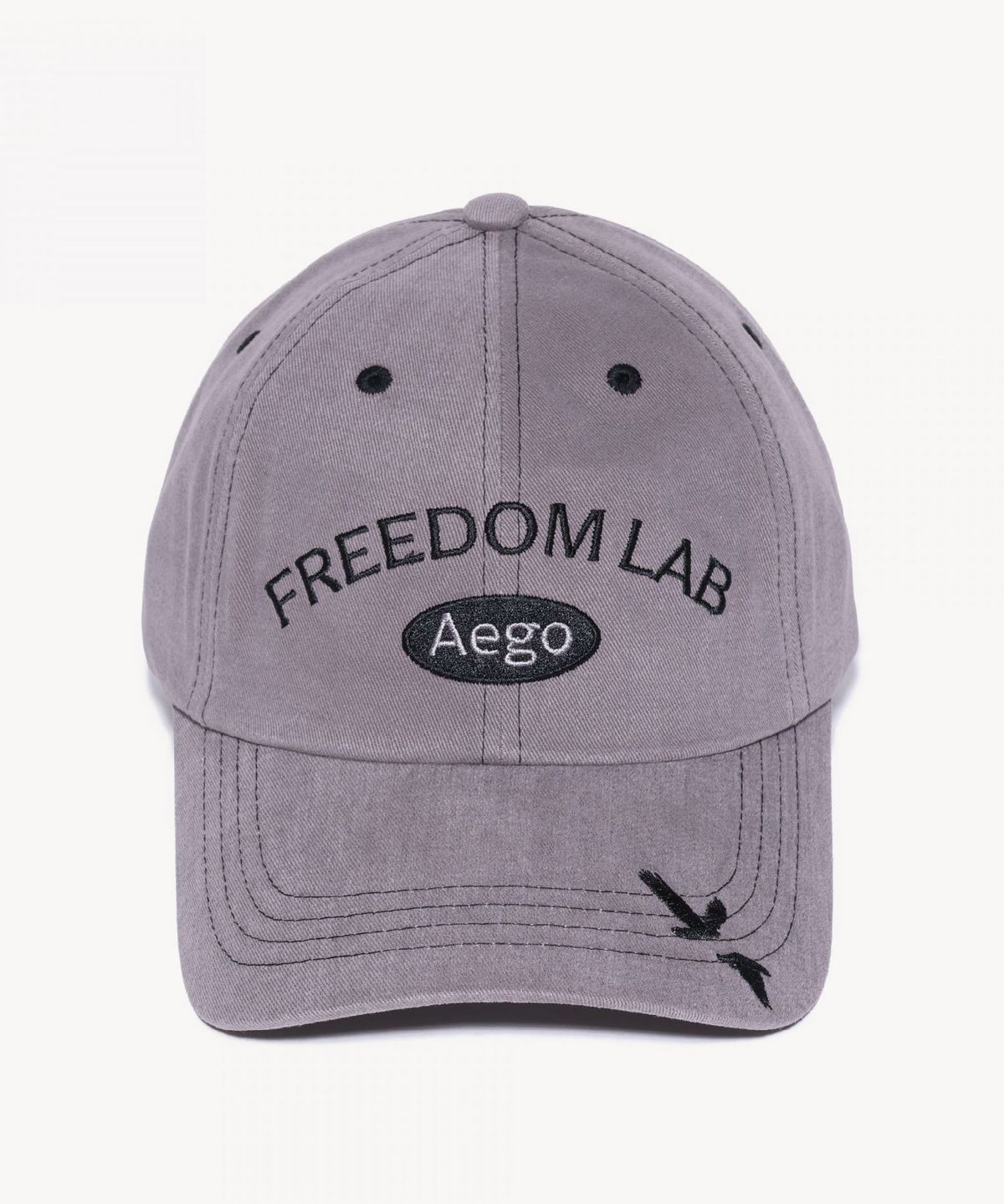 이고프리덤랩(AEGO FREEDOM LAB) 시그니처 로고 캡_그레이