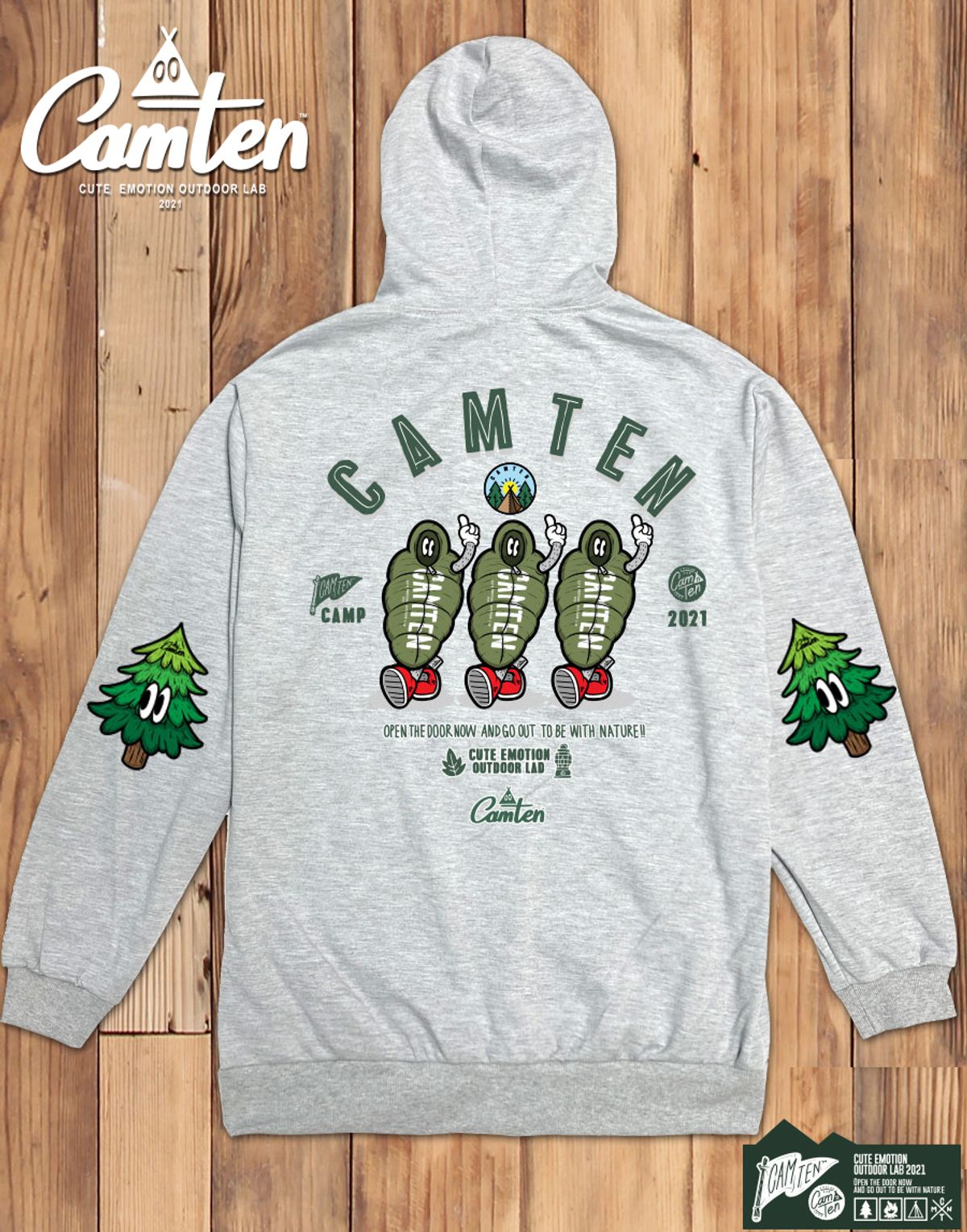 돌돌(DOLDOL) Camten-zipup-hoody-42 감성 캠핑 브랜드 캠텐 캐릭터 그래픽 집업 후드티 후디