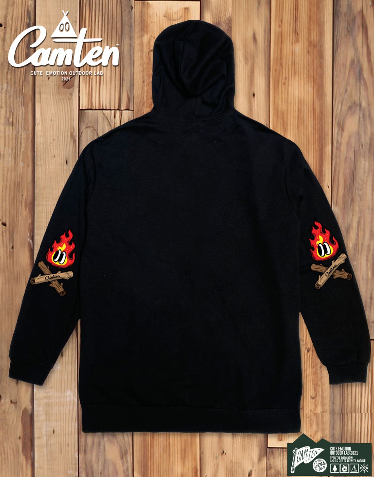 돌돌(DOLDOL) Camten-zipup-hoody-44 감성 캠핑 브랜드 캠텐 캐릭터 그래픽 집업 후드티 후디
