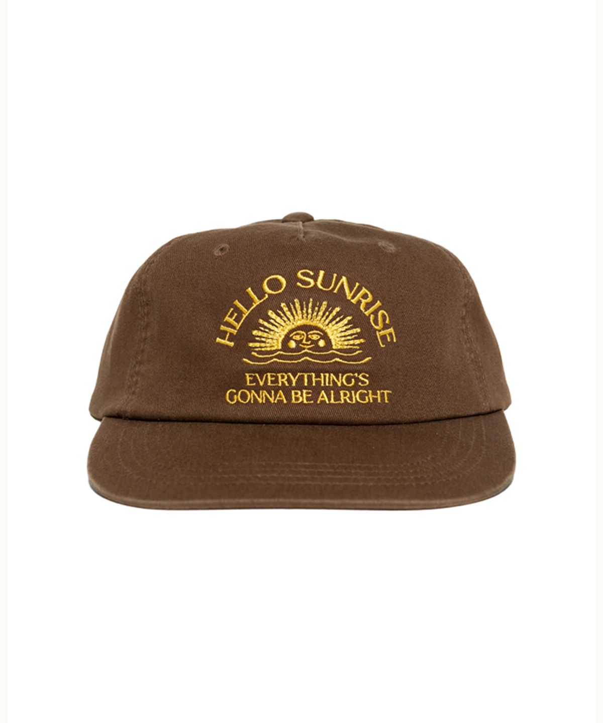 헬로 선라이즈(HELLO SUNRISE) HS Arch Logo 5Panel Cap (Brown)