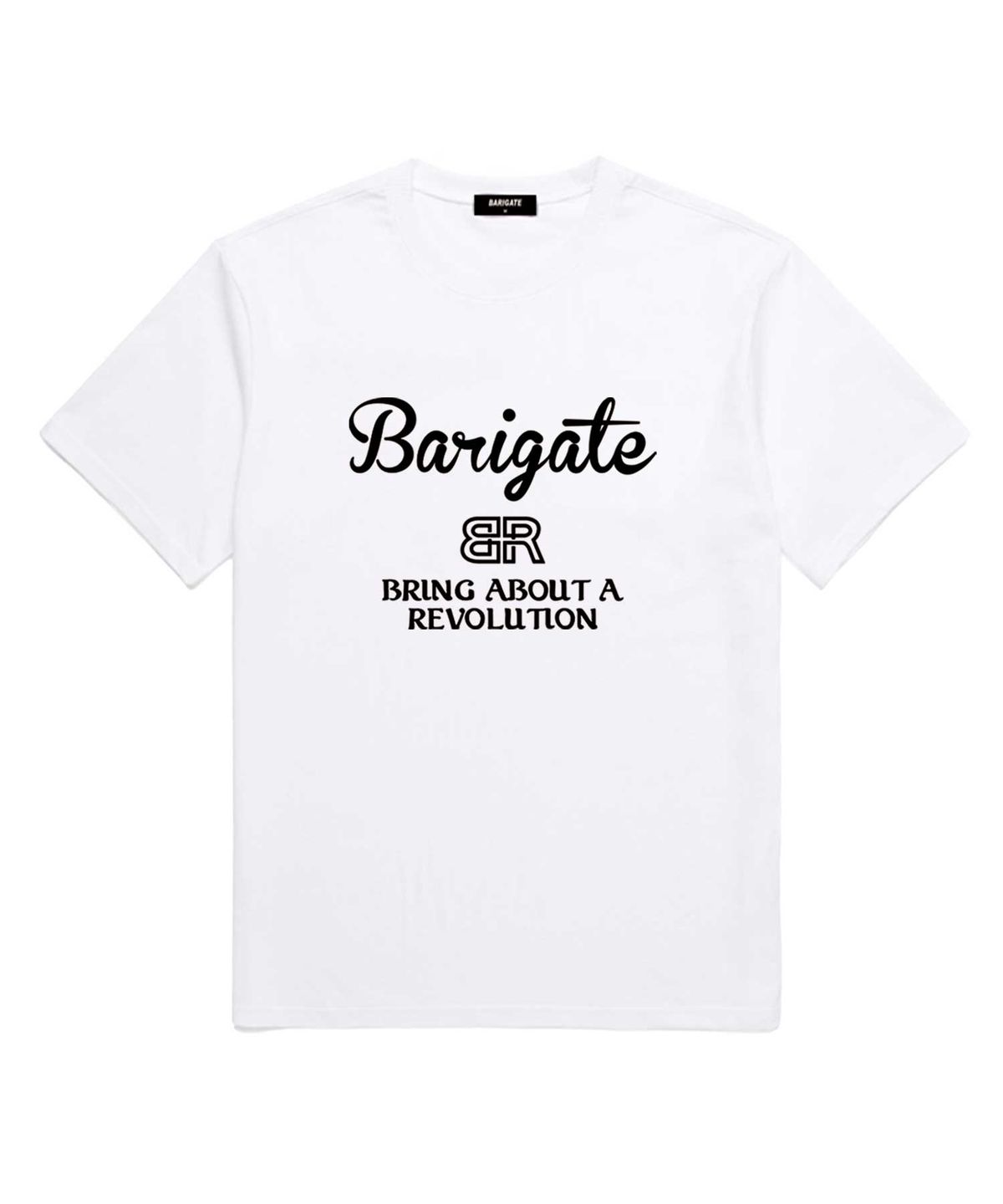 바리게이트(BARIGATE) BR 로고 반팔 티셔츠 (BS002) 화이트/블랙