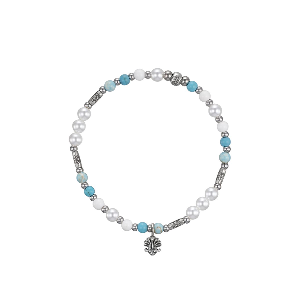 스쿠도(SCUDO) shell mint pearl karen beads bracelet