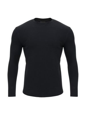 머슬핏 무지 긴팔 티셔츠 NO1 블랙