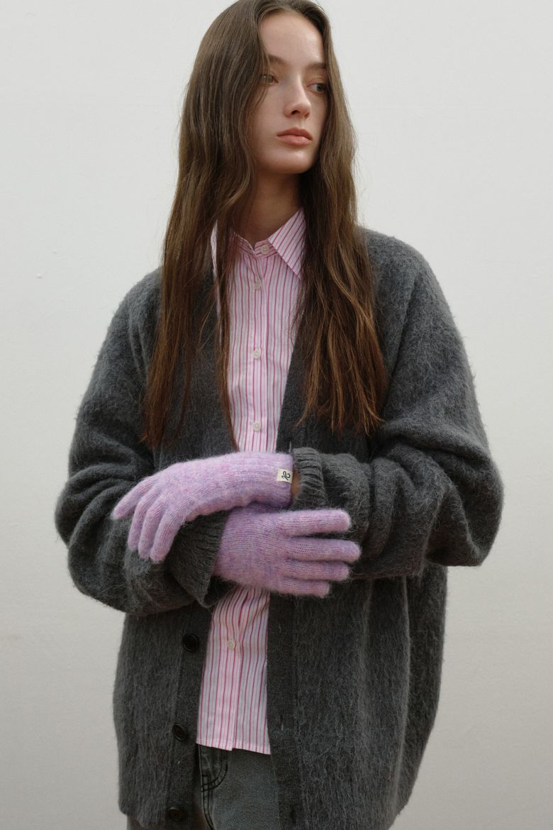 Mohair Touch Gloves_Lavender