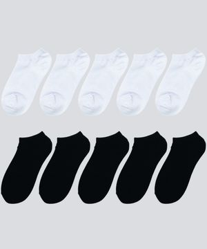 [10팩] 로우 컷 드레스 삭스  화이트/블랙/화이트+블랙