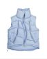 CURVED ZIPPER PUFFER DOWN VEST (SKY BLUE)