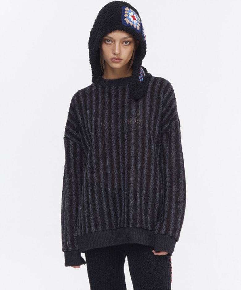 Stripe Knit Black