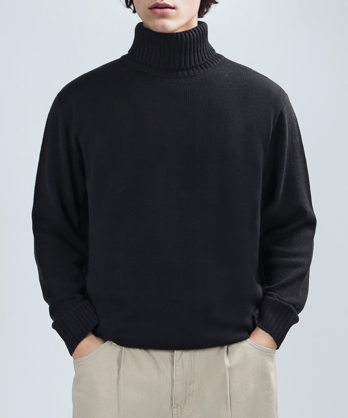 베리베인(VERYVAIN) BALANCE T-NECK KNIT (CHARCOAL)