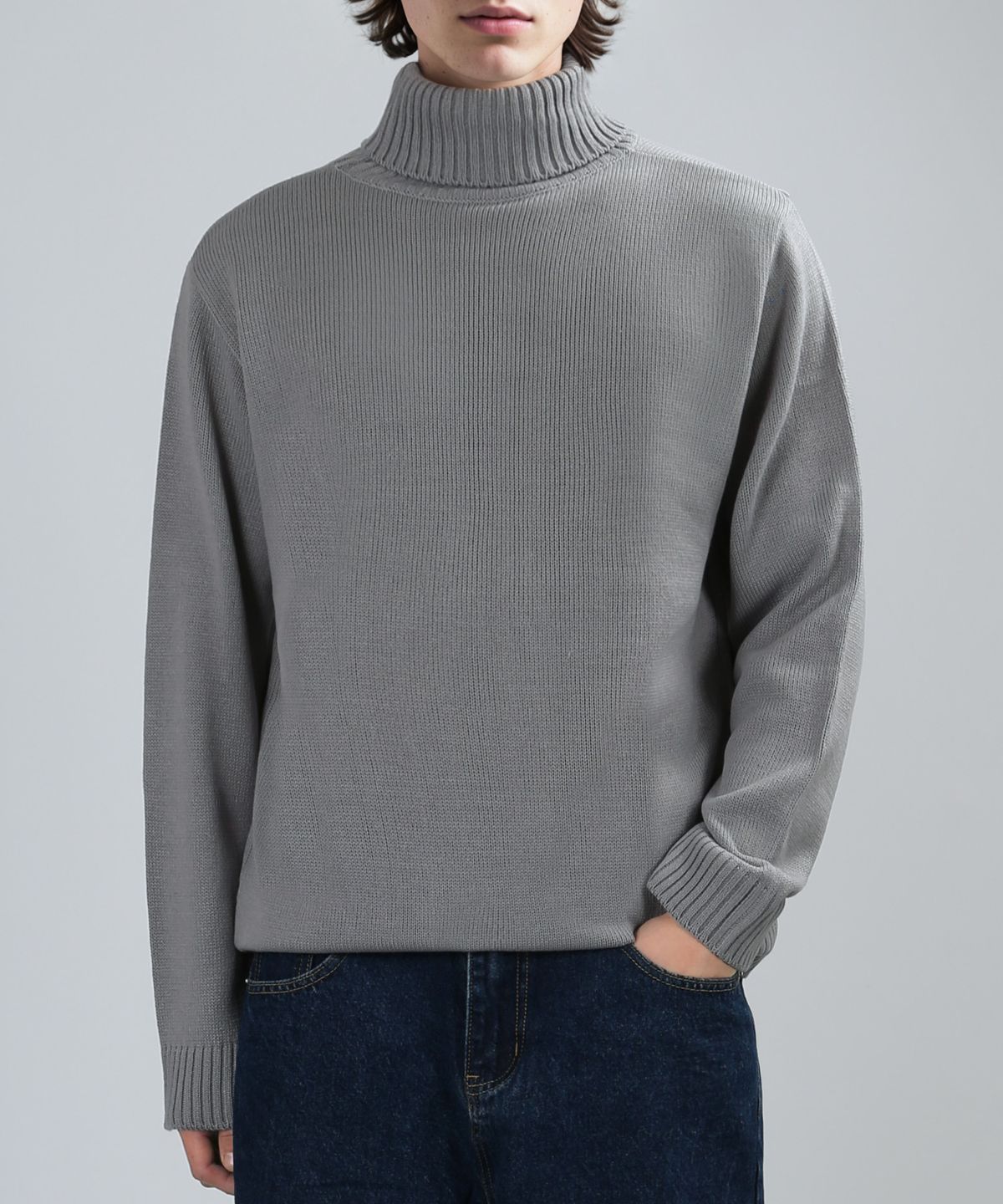 베리베인(VERYVAIN) BALANCE T-NECK KNIT (GRAY)