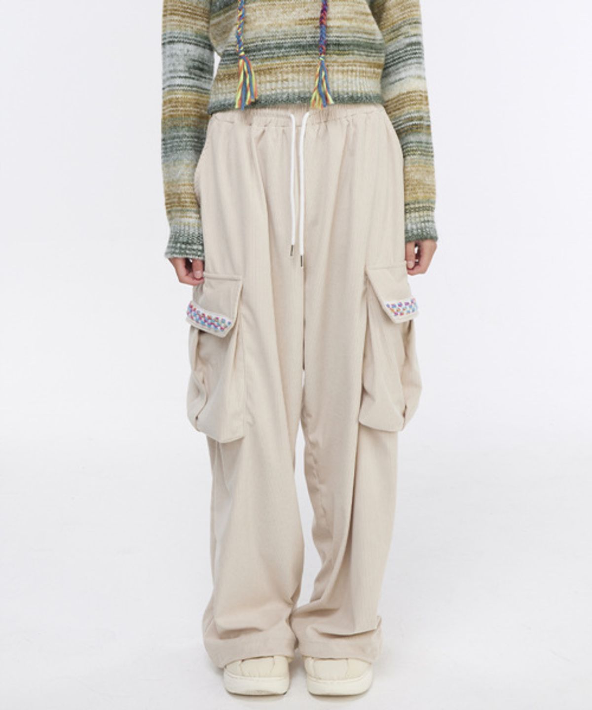 그레이티스트(THE GREATEST) Corduroy Banding Pants Ivory