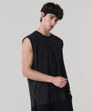 에어메쉬 슬리브리스_블랙