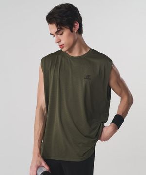 에어메쉬 슬리브리스_카키