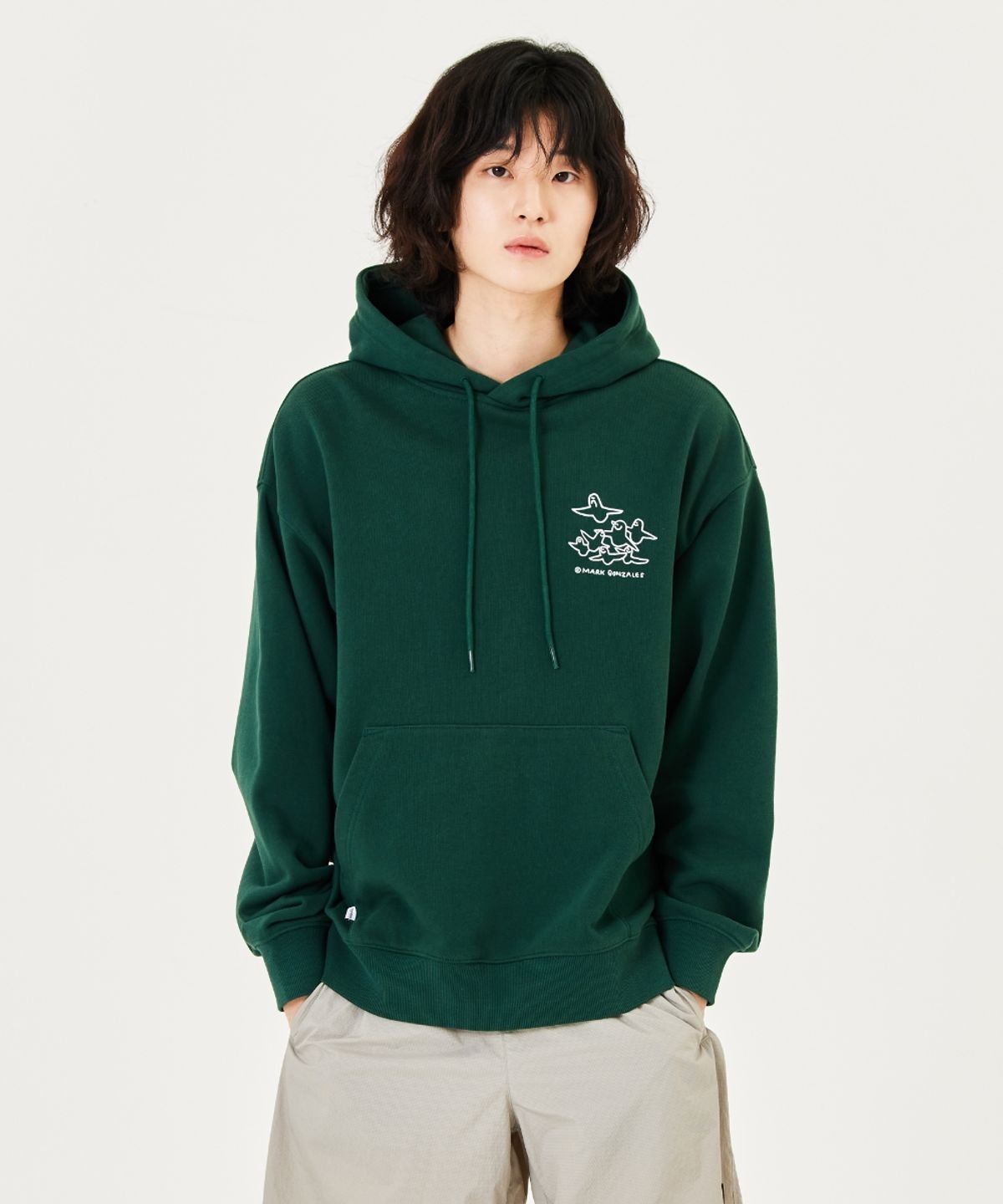 마크곤잘레스(MARK GONZALES) MG ANGELS GRAPHIC SWEAT HOODIE - D/GREEN
