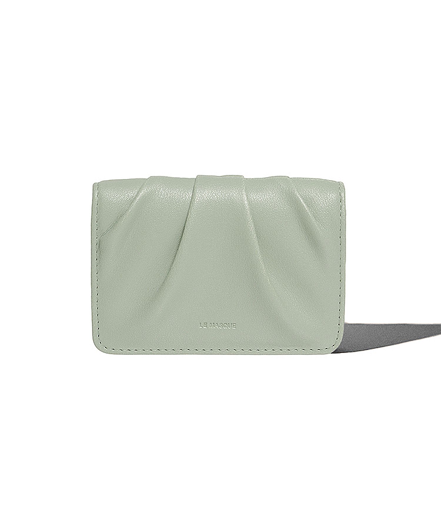 ☆LEMASQUE☆ Dow Soft Women's Leather Card Wallet Fog Green MUSINSA | LEMASQUE Doe Soft Women's Leather Card Wallet Fog