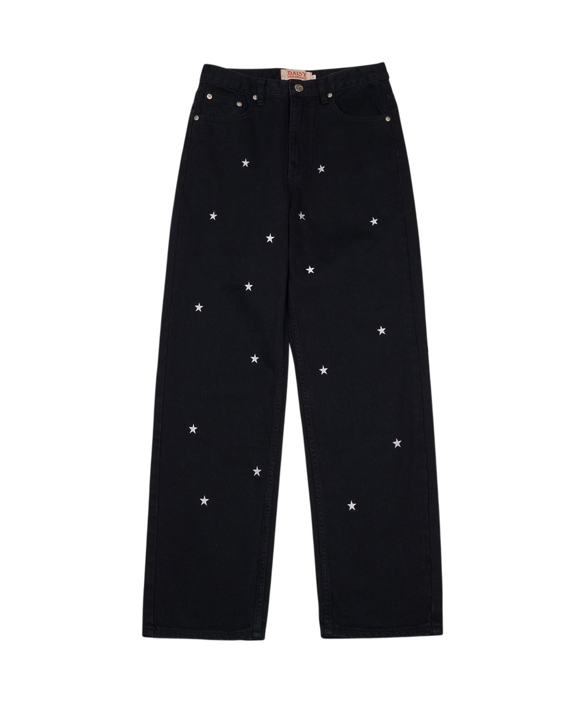 데이지신드롬(DAISY SYNDROME) STRAIGHT STAR DENIM PANTS black