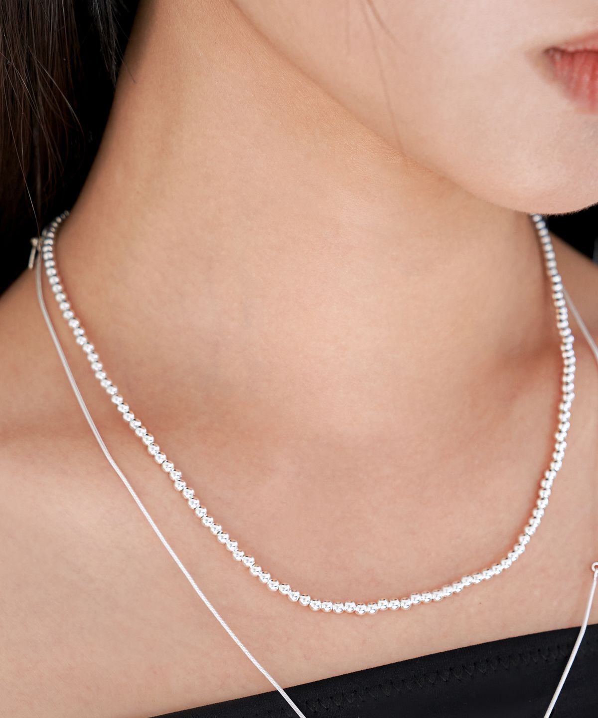 포스트루드(POSTLUDE) [SILVER] 3 SILVER BALL NECKLACE