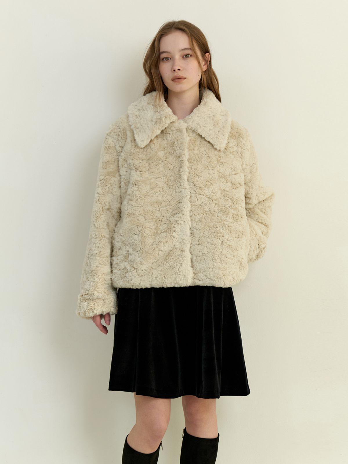 카인더베이비(KINDABABY) rosie fur jacket - cream
