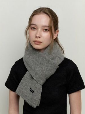 cozy knit muffler - gray