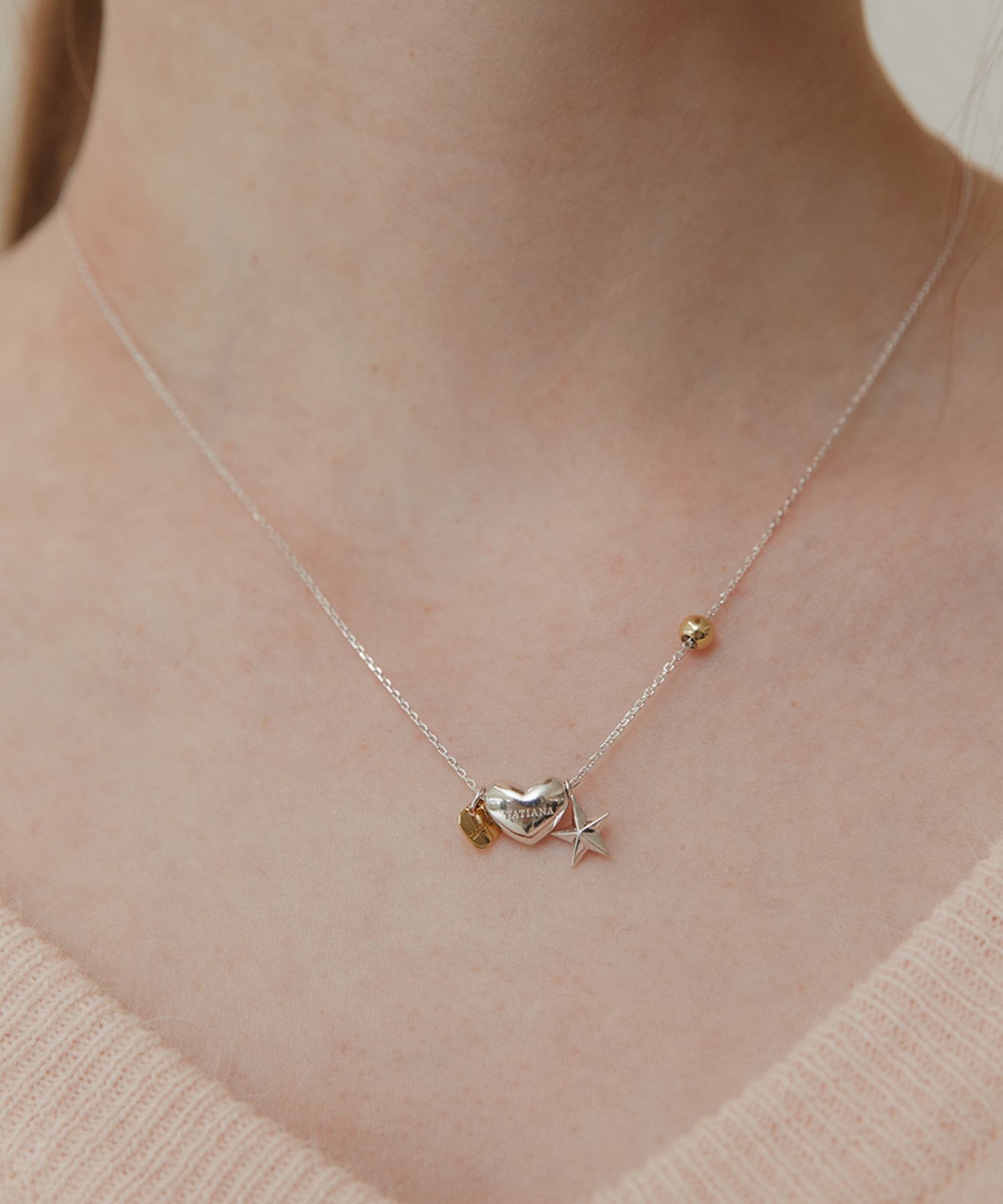 ☆TATIANA☆ Silver 925 Gold Slit Ornament Necklace NZ2131 MUSINSA | TATIANA (Silver 925) Egg Ornament Necklace NZ2130