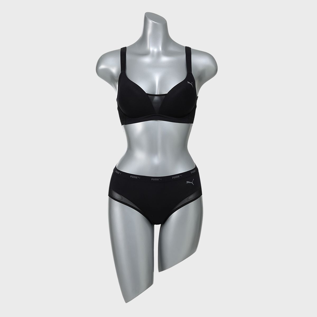 푸마 바디웨어(PUMA BODYWEAR) 무형광 에브리데이 브라팬티 BK