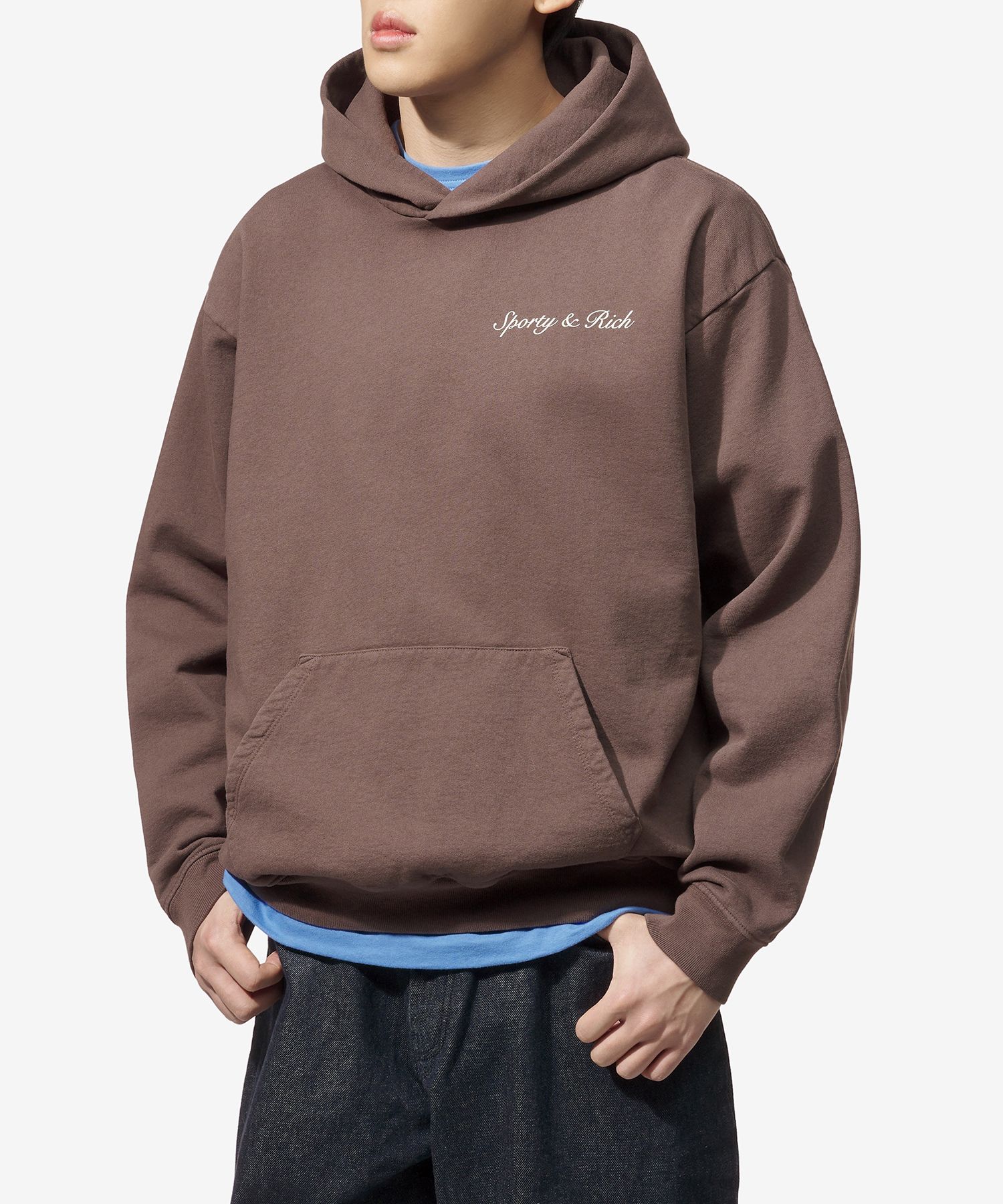 ★Sporty & Rich★ Syracuse Hood Chocolate HOAW237CH HOAW237C Buy Sporty & Rich Syracuse Hoodie 'Chocolate' - HOAW237CH