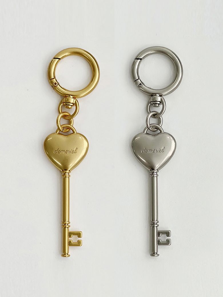 Volume Heart Key Charm_2Colors