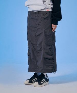 VSW Parachute Maxi Cargo Skirt Charcoal