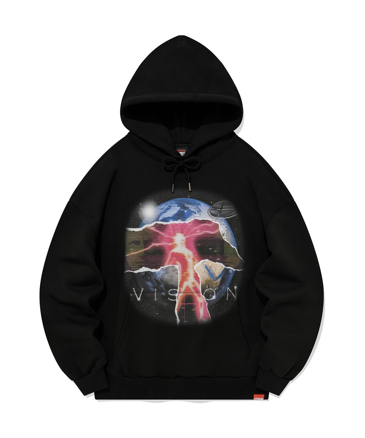 비전스트릿웨어(VISION STREETWEAR) VSW Cracked Universe Hoodie Black