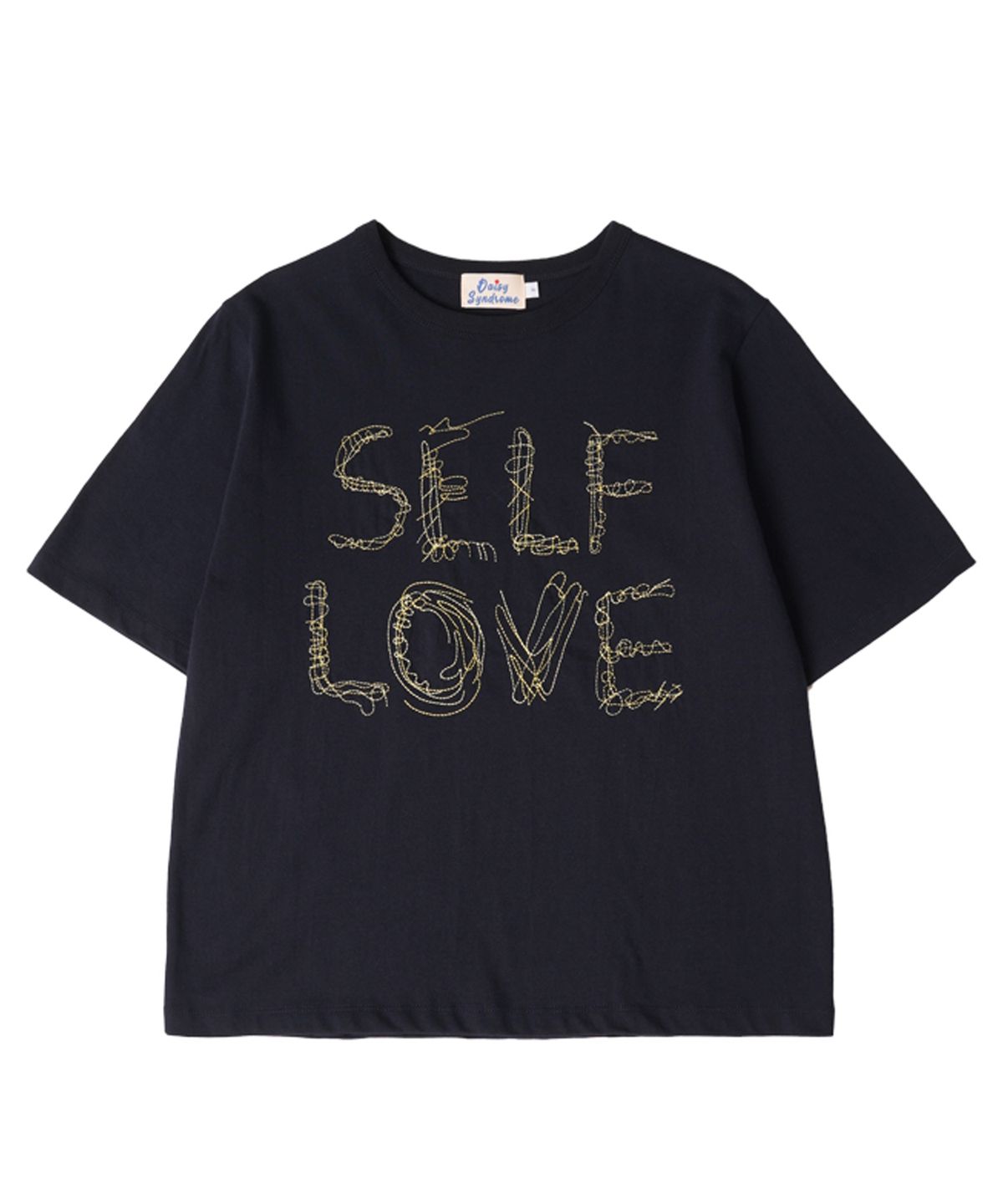 데이지신드롬(DAISY SYNDROME) DAISY NEEDLE POINT T-SHIRTS navy
