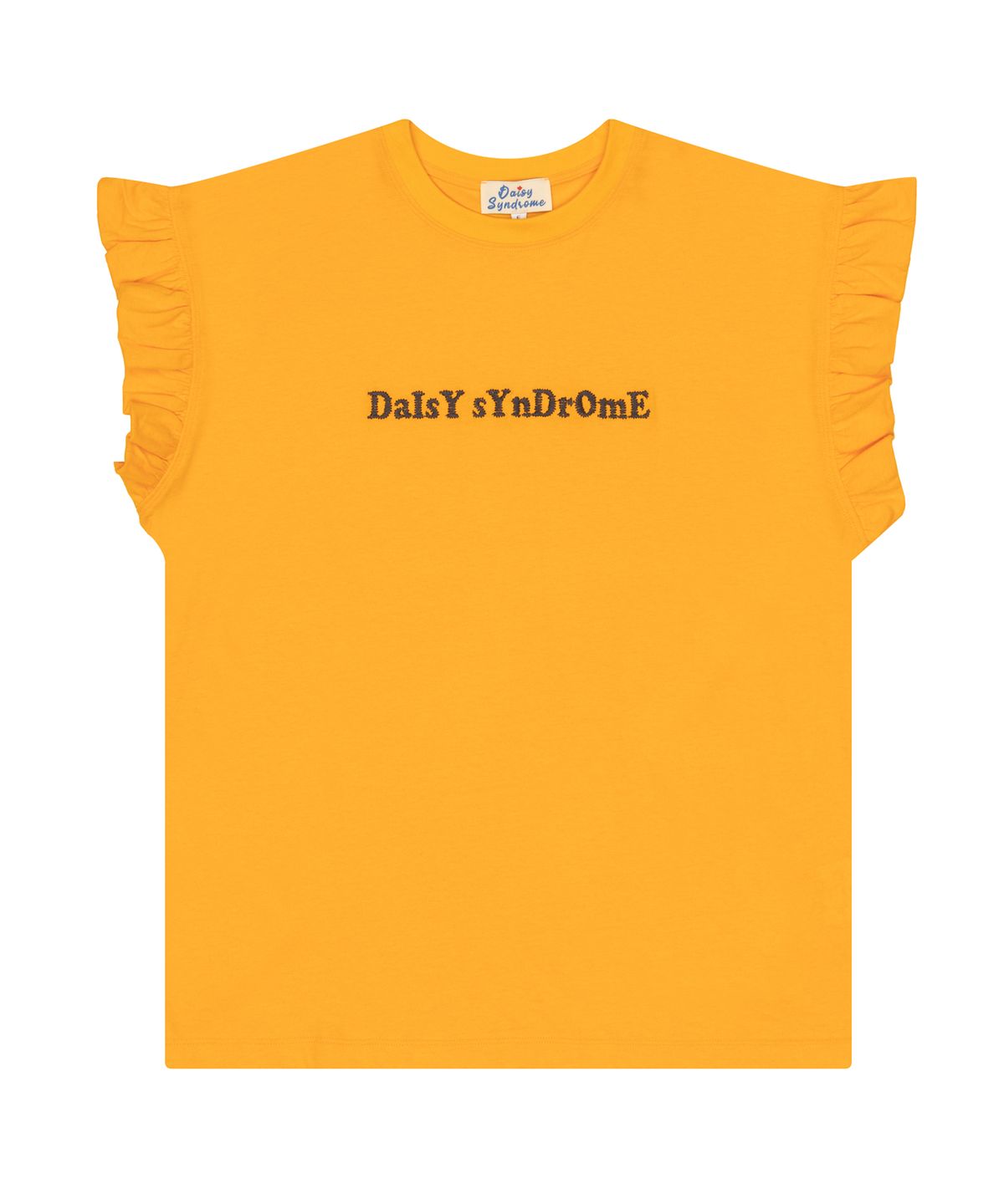 데이지신드롬(DAISY SYNDROME) DAISY FRILL SLEEVELESS T-SHIRTS orange