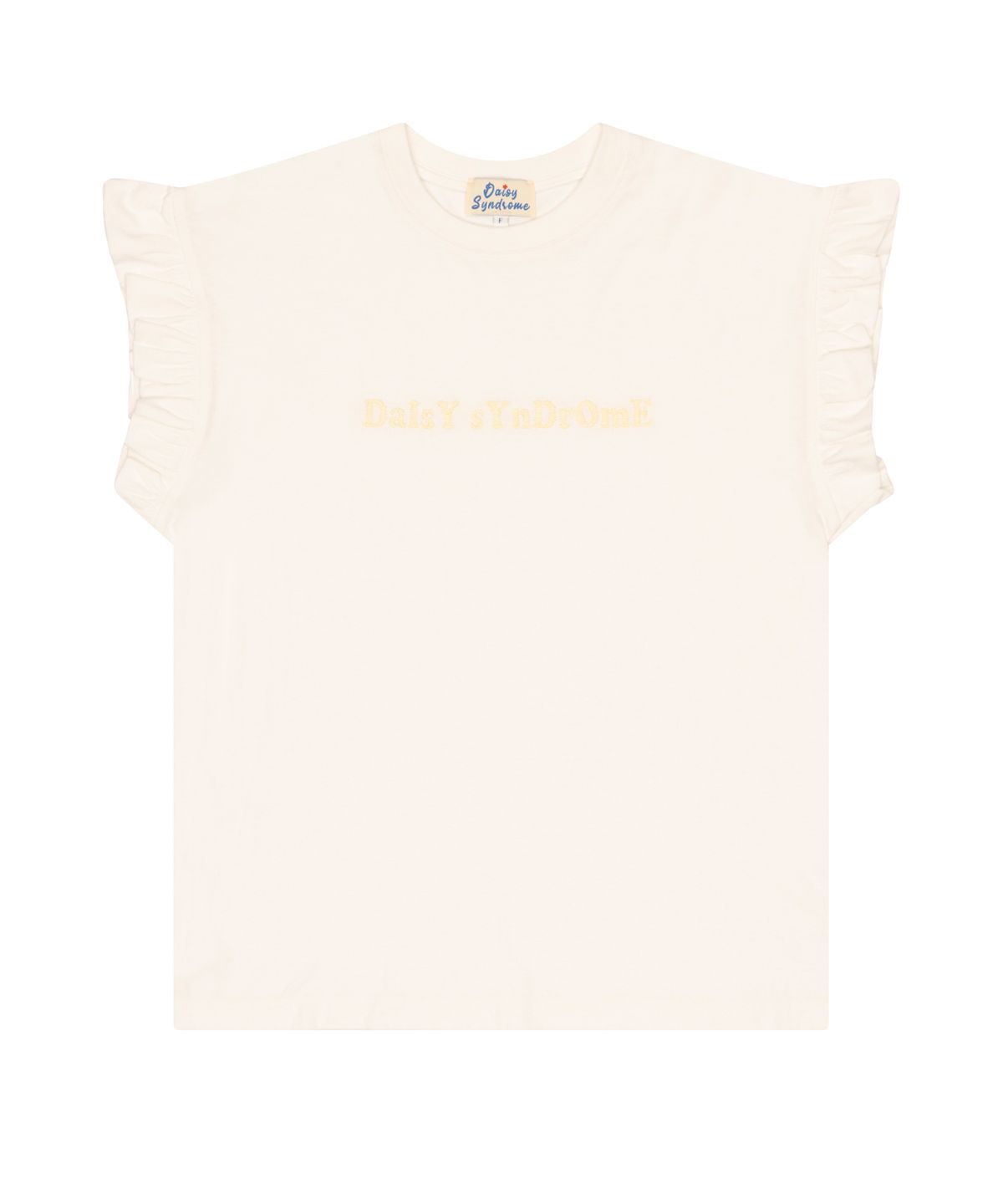 데이지신드롬(DAISY SYNDROME) DAISY FRILL SLEEVELESS T-SHIRTS white