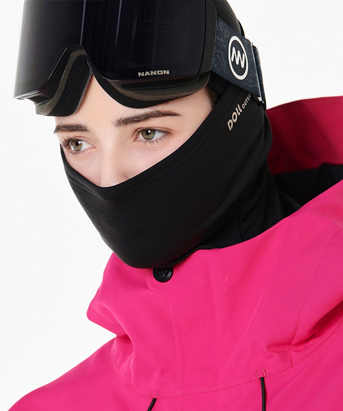 돌아우터웨어(DOLL OUTERWEAR) 스키 스노우보드복 스포츠 바라클라바 BLACK 남녀공용