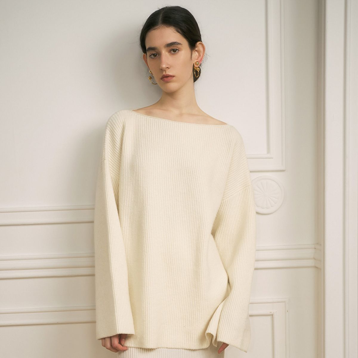 와이와이아이엠(YYIAM) YY_Simple casual wide sweater