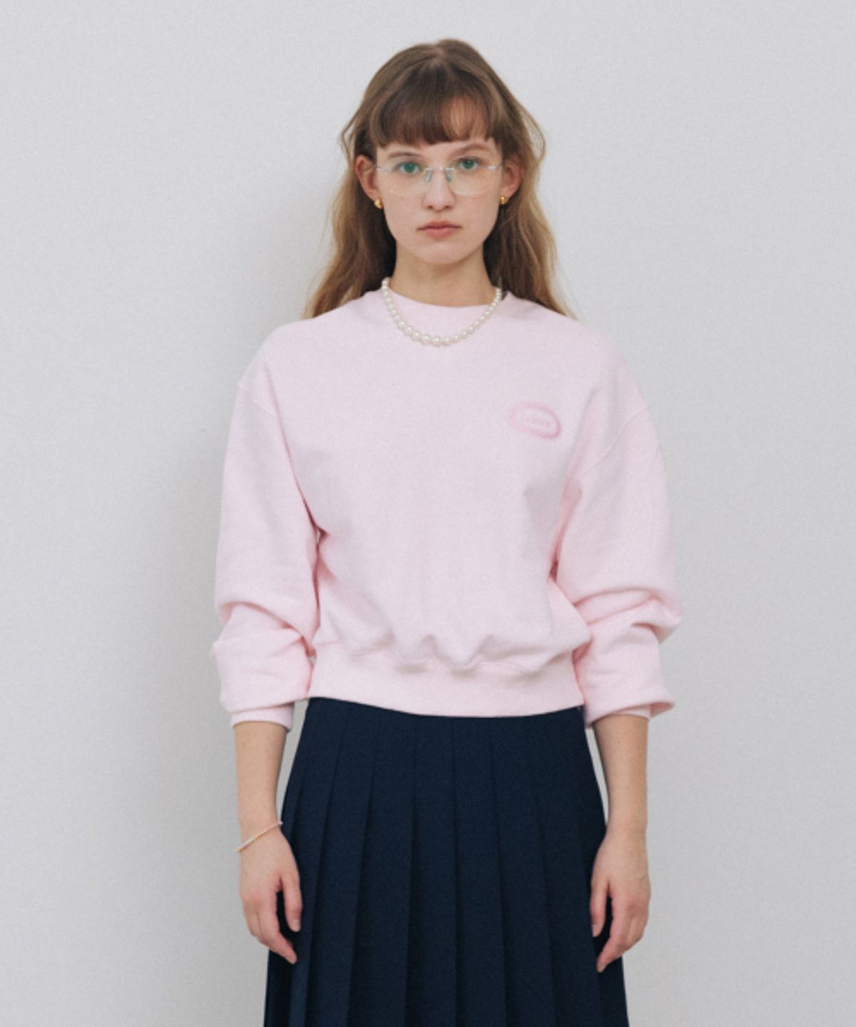 튜드먼트(TTUDEMENT) EMBLEM SWEATSHIRT PINK