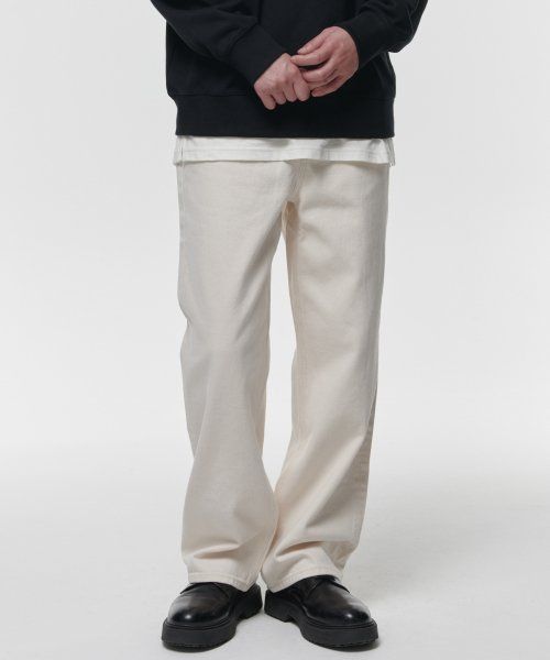 ★MUSINSA STANDARD★ Linen-like extra wide denim pants cream MUSINSA公式 | MUSINSA STANDARD Linen-like extra wide denim