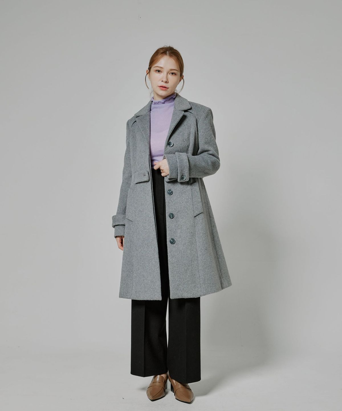 벨르마(BELLEMA) wool flared long coat