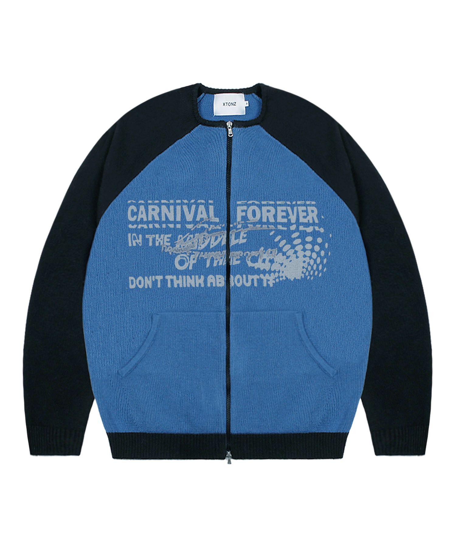 アウターその他 XTONZ XTK092 Bria Raglan Knit Zip-up BLUE xtk092BL MUSINSA | XTONZ XTK092 Bria Raglan Knit Zip-up (BLUE)