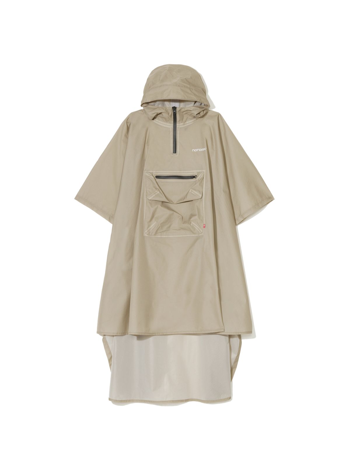 노르디스크(NORDISK) 빅 로고 포켓 판초 우의_Light Beige