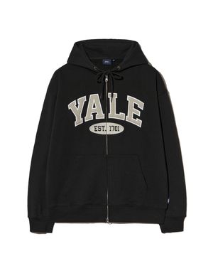 투톤아치 후드집업_블랙