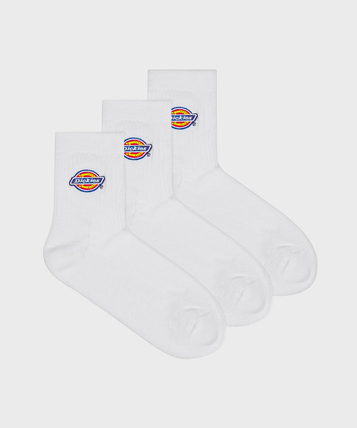 디키즈(DICKIES) 밸리 그로브 미드 삭스 3팩 White