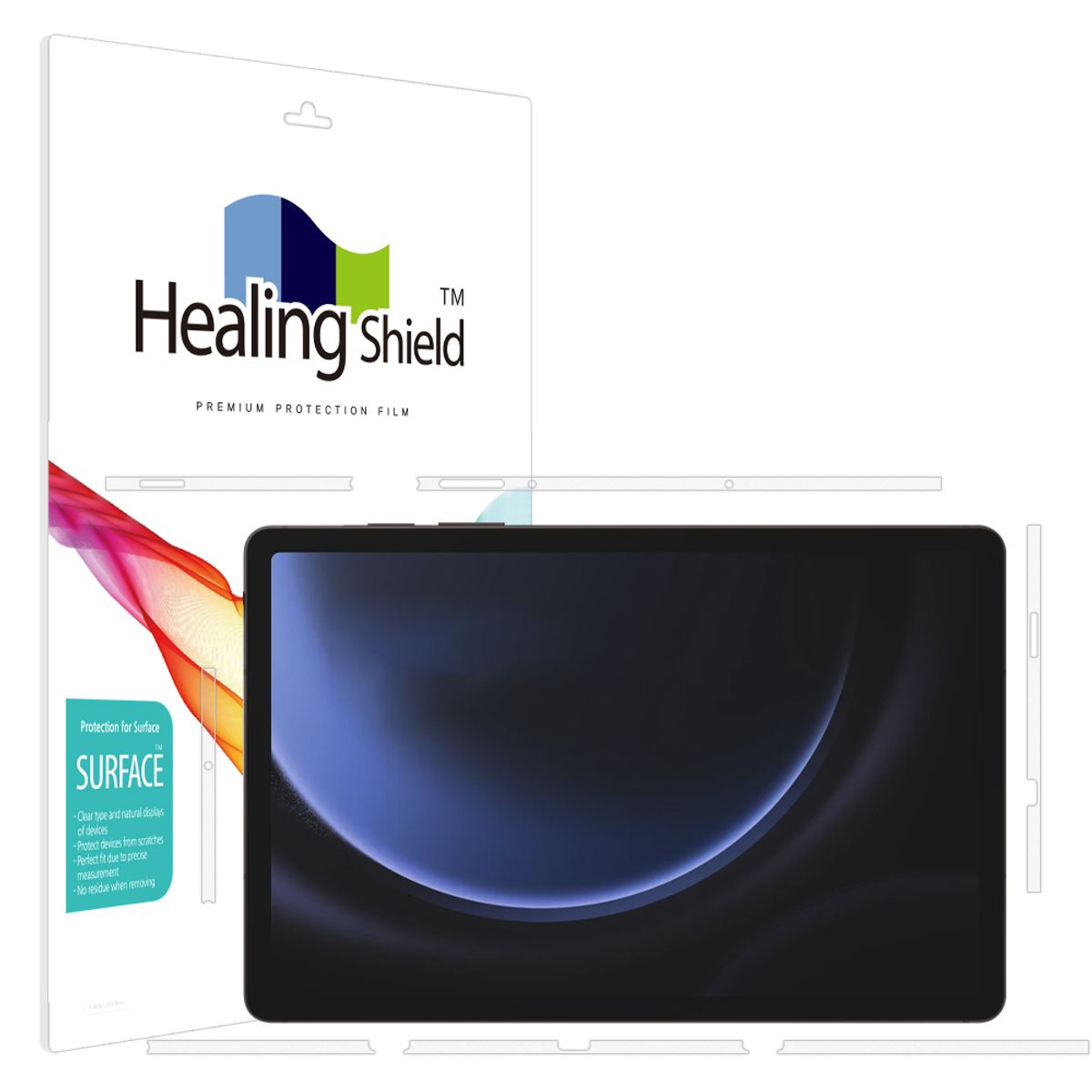 힐링쉴드(HEALINGSHIELD) 갤럭시탭S9 FE 무광 측면테두리 보호필름 2매