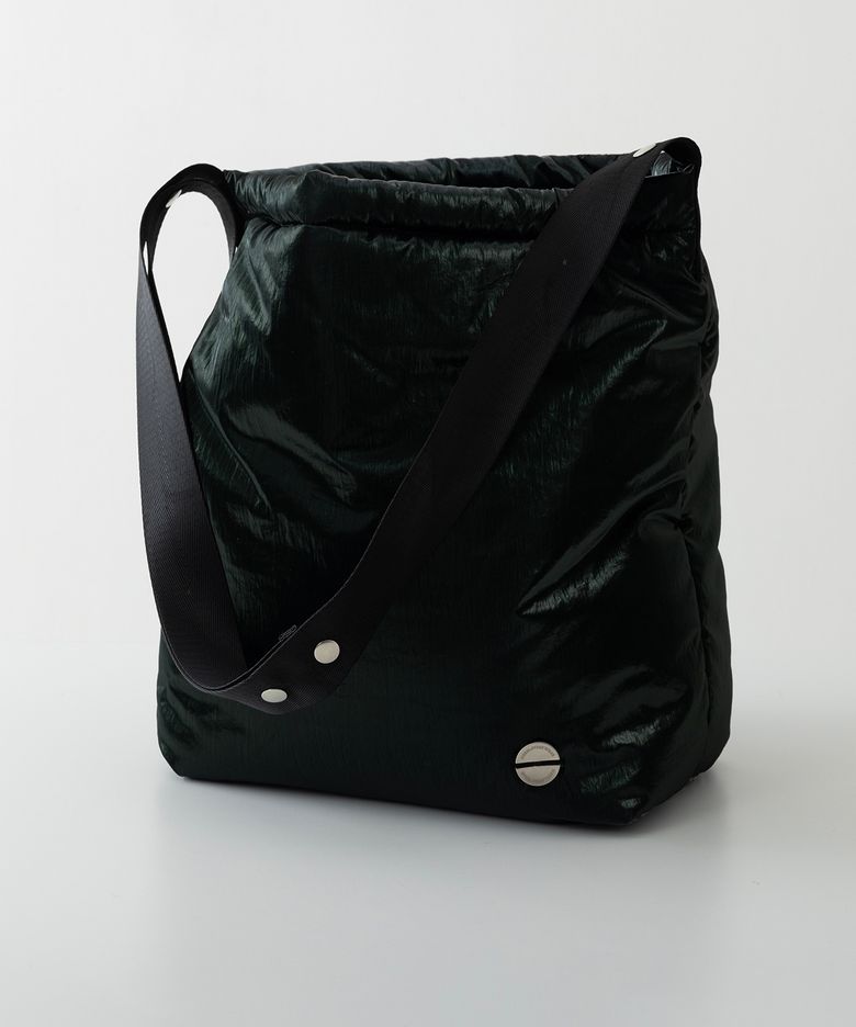 Glossy padding bag_Green